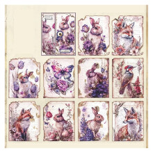 Vintage Aesthetic Scrapbook Kit 30 Pieces Lost Garden Series DIY Craft Paper for Scrapbooking Journal Collage Album