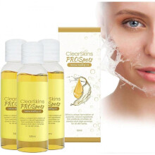 (3Pcs) 2024 New Skin Cleansing Exfoliating Oil, Clear Skins Pro Yellow Peeling Oil for Dark Skin, Exfoliating Peeling Oil, Dead Skin Remover