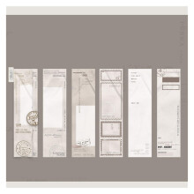 Decorative Scrapbook Material Set 15 Pieces Torn Paper Vintage Notebook Collage DIY Long Strips for Card Making Craft Patterns