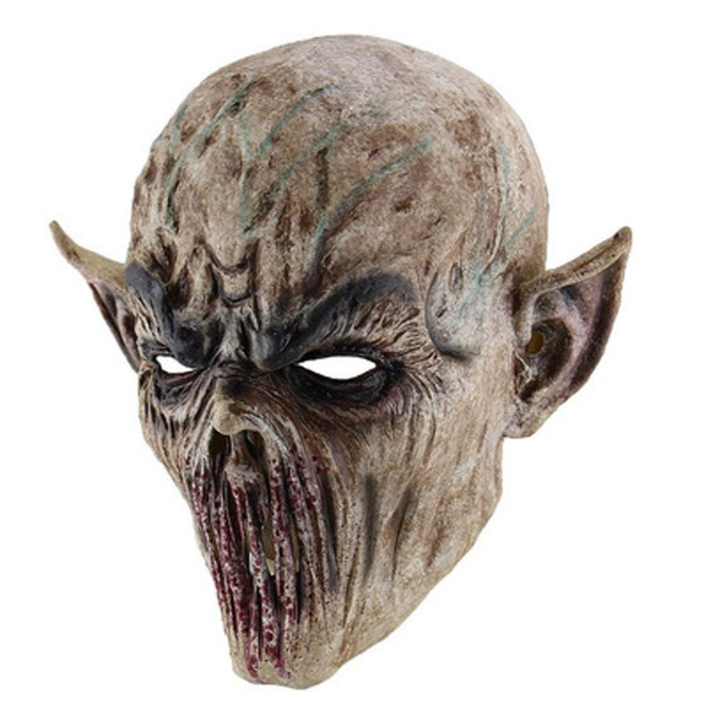 Latex Head Mask Alien Monster for Adults, Durable Halloween Costume Mask for Theme Parties, Carnival Events, and Cosplay
