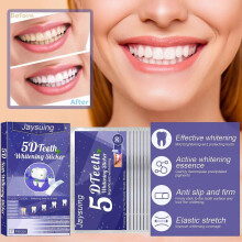 (1 Box) 5D Teeth Whitening Sticker, Professional Teeth Whitening Strips, Mint Flavour, Quick Removal of All Stains