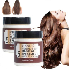 (2pcs) 1-3pcs Vikada Magical Mask Keratin Straighten Nourish Restore Soft 5 Seconds Repairs Damaged