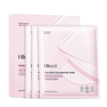 (1pc) Pink Deep Collagen Jelly Face Mask,Overnight Face Mask With Nicotinamide And Peptide Extracts,Deep Hydrating Collagen Face Mask