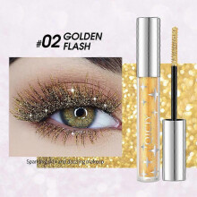 (Gold) Glitter Mascara for Eyelashes, Glitter Mascara, Waterproof, Long Lasting, for Stage, Party, Wedding, Music Festival, Eye Makeup
