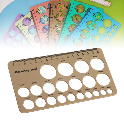 Brown Silicone Breast Flange Measuring Tool with 1.5m Soft Tape