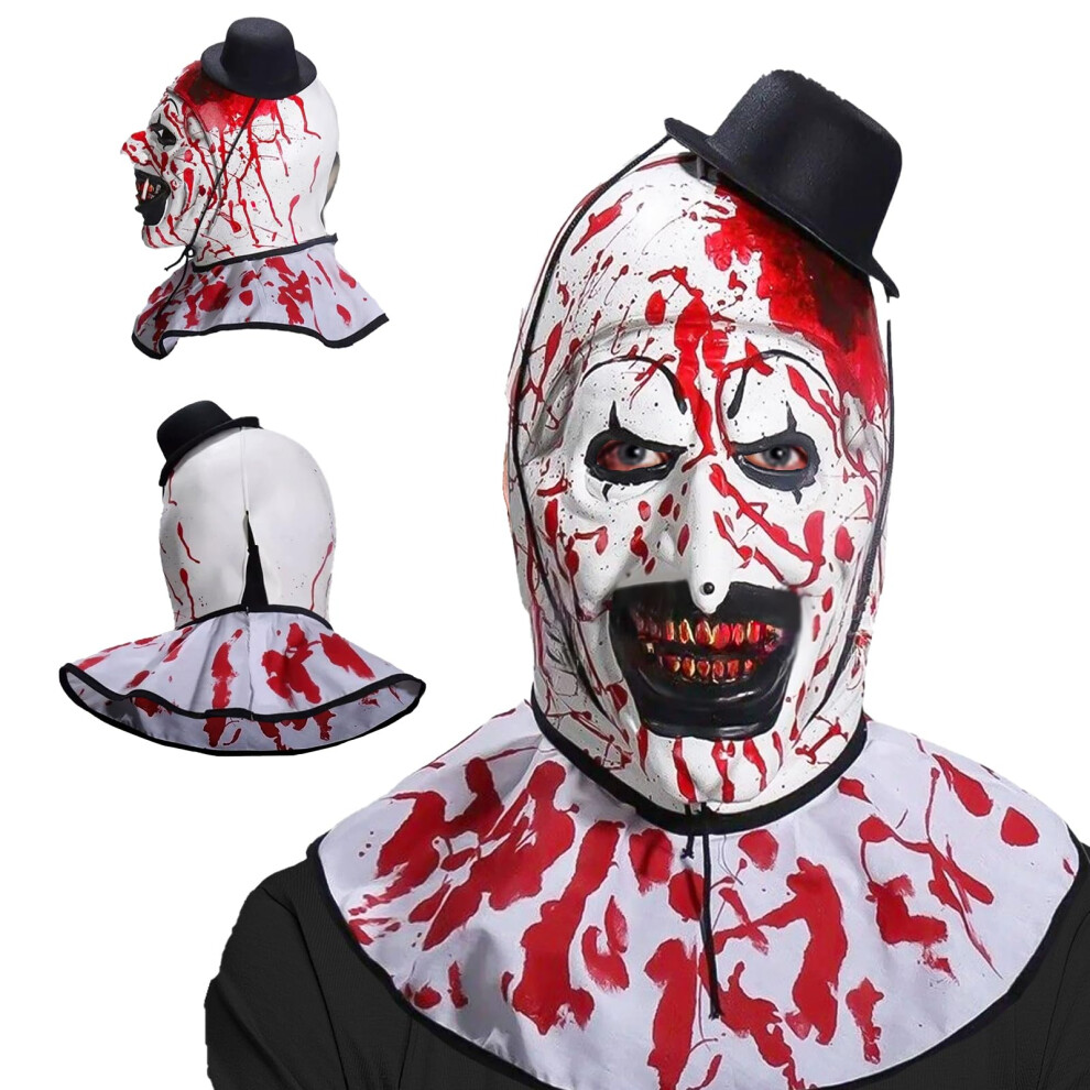 Green Joke Mask Silicone Clown Mask For Men, Latex Horror Smile Mask With Long Hair For Adult Halloween Cosplay