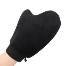 Black Elastic Wrist Flocking Mitt for Streak-Free Sunless Tanner 7pc