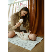Foldable Portable Baby Changing Mat 50x80 Black White Winnie the Pooh