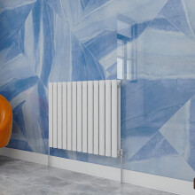 (600x767mm Double Horizontal) SIMPLE BATHROOMS White Oval Column Radiators