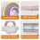 Bingopaw Cartoon Flush Mount Ceiling Lamp Cloud Rainbow Light Fixture 5