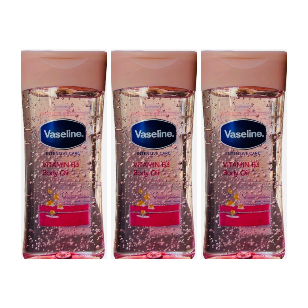 Vaseline Intensive Care Vitamin B3 Body Oil |Provides deep hydration without greasy residue.  - 3 x 200ml
