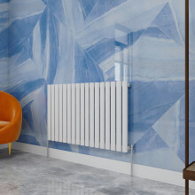 (600x1003mm Single Horizontal) SIMPLE BATHROOMS White Oval Column Radiators
