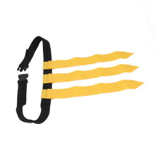Adjustable Flag Football Belt with 3 Durable Flags for Youth and Adult Training Games - Yellow Color Design
