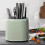 Retro Space Saving Knife Block & Utensil Holder, Large Capacity, Green 6