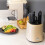 Retro Space-Saving Knife Block & Utensil Holder, Large Capacity, Beige 6