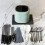 Retro Space Saving Knife Block & Utensil Holder, Large Capacity, Green 4
