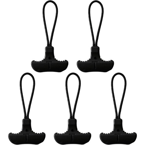 Zip Pull Zipper Extender Cable Replacement for Luggage, Large Black Paracord Zip Pull Tab, Durable Accessory Fixer 1