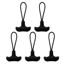 Zip Pull Zipper Extender Cable Replacement for Luggage, Large Black Paracord Zip Pull Tab, Durable Accessory Fixer