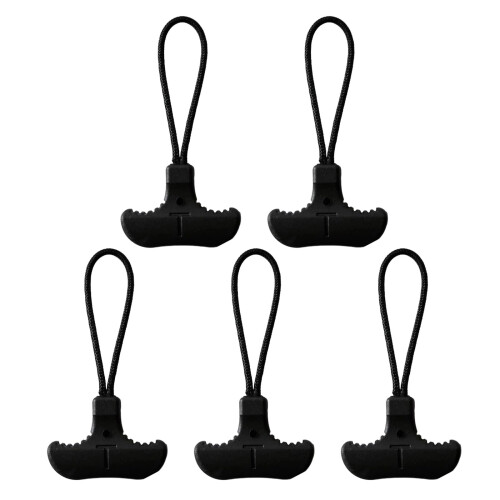 Zip Pull Zipper Extender Cable Replacement for Luggage, Large Black Paracord Zip Pull Tab, Durable Accessory Fixer