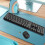 Retro Round Keycap Wireless Keyboard and Mouse Combo with Numeric Keypad 5