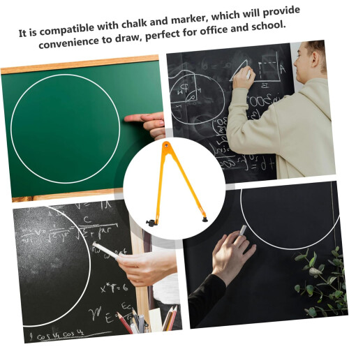 Plastic Compass for Geometry - Educational Drawing Tool, Orange Circle Compass, Durable Design for Accurate Measurements 1