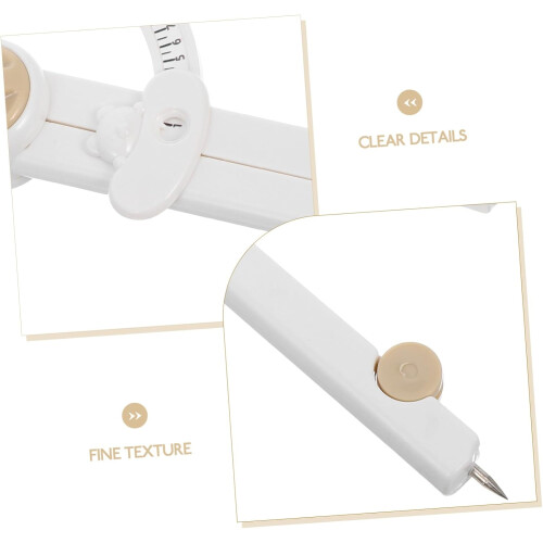 Digital Compass Drawing Conversion Tool Adjustable Circle Drawing Tool Plastic White School Compass Divider Tool 1