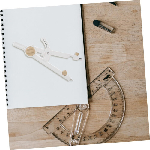 Digital Compass Drawing Conversion Tool Adjustable Circle Drawing Tool Plastic White School Compass Divider Tool 2