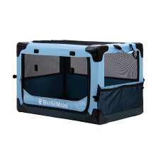 Pet Car Cage - Portable Foldable Dog and Cat Travel Cage - Large Blue Outdoor Pet Tent and Stress-Free Condo