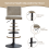 AINPECCA (2x BarStools, Suede BEIGE) Swivel Bar Chairs 4