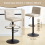AINPECCA (4x BarStools, Suede BEIGE) Swivel Bar Chairs 8