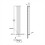 (1600x236mm Single Vertical) SIMPLE BATHROOMS White Oval Column Radiators 3