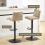 AINPECCA (4x BarStools, Suede BEIGE) Swivel Bar Chairs 9