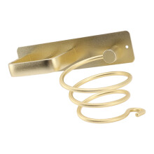 Elegant Gold Hair Dryer & Straightener Storage Rack Space Aluminum Design