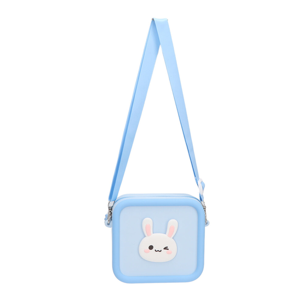 Cute Cartoon Animal Silicone Kids Camera Bag, Shockproof Waterproof Rabbit 16X14x6cm Blue 9471339012629