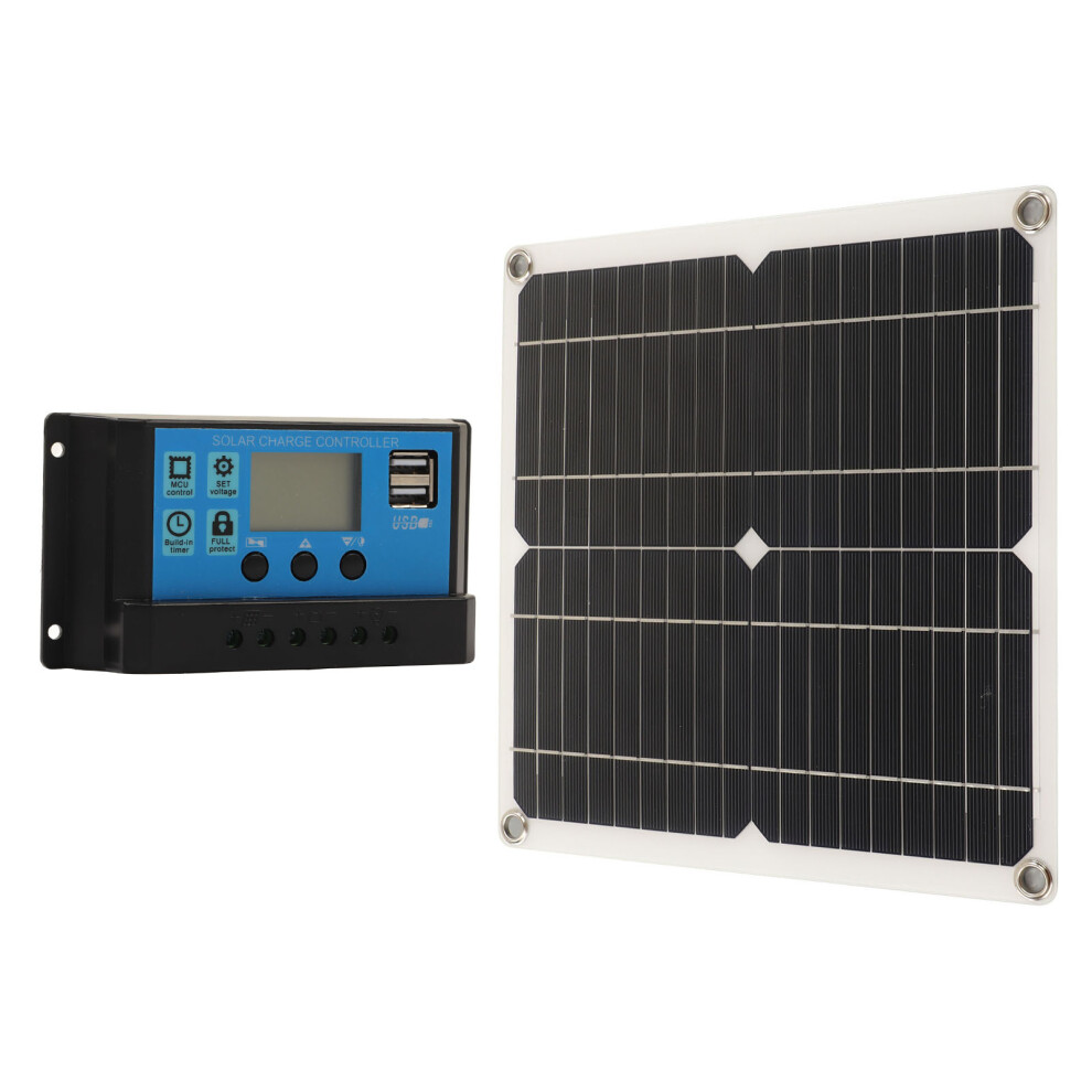12W Mono Rv Solar Panel With Dual Usb & 30A Charge Controller 5021339012545