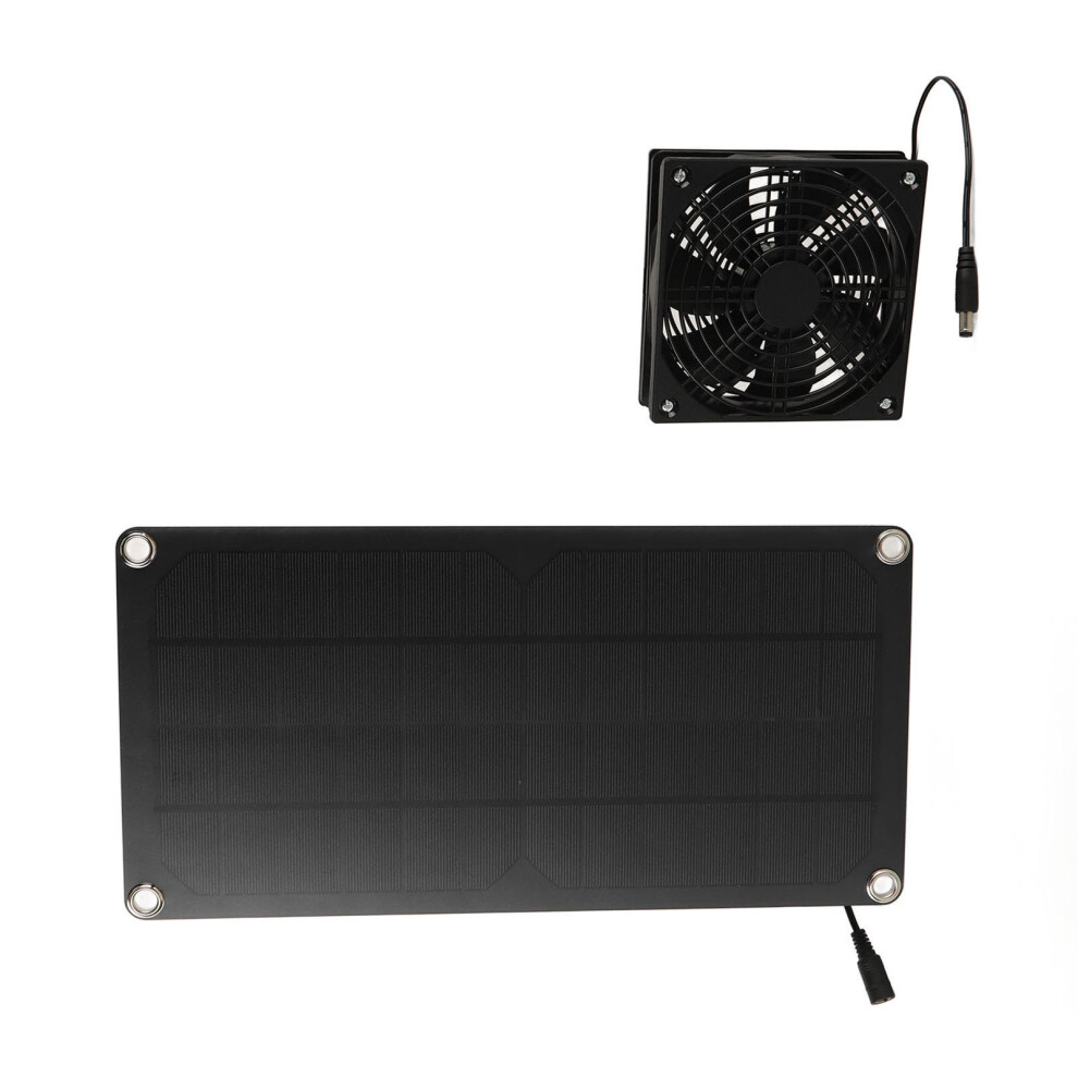 20W Solar Panel Fan Kit For Pet House Greenhouse Or Chicken Coop 4661339012865