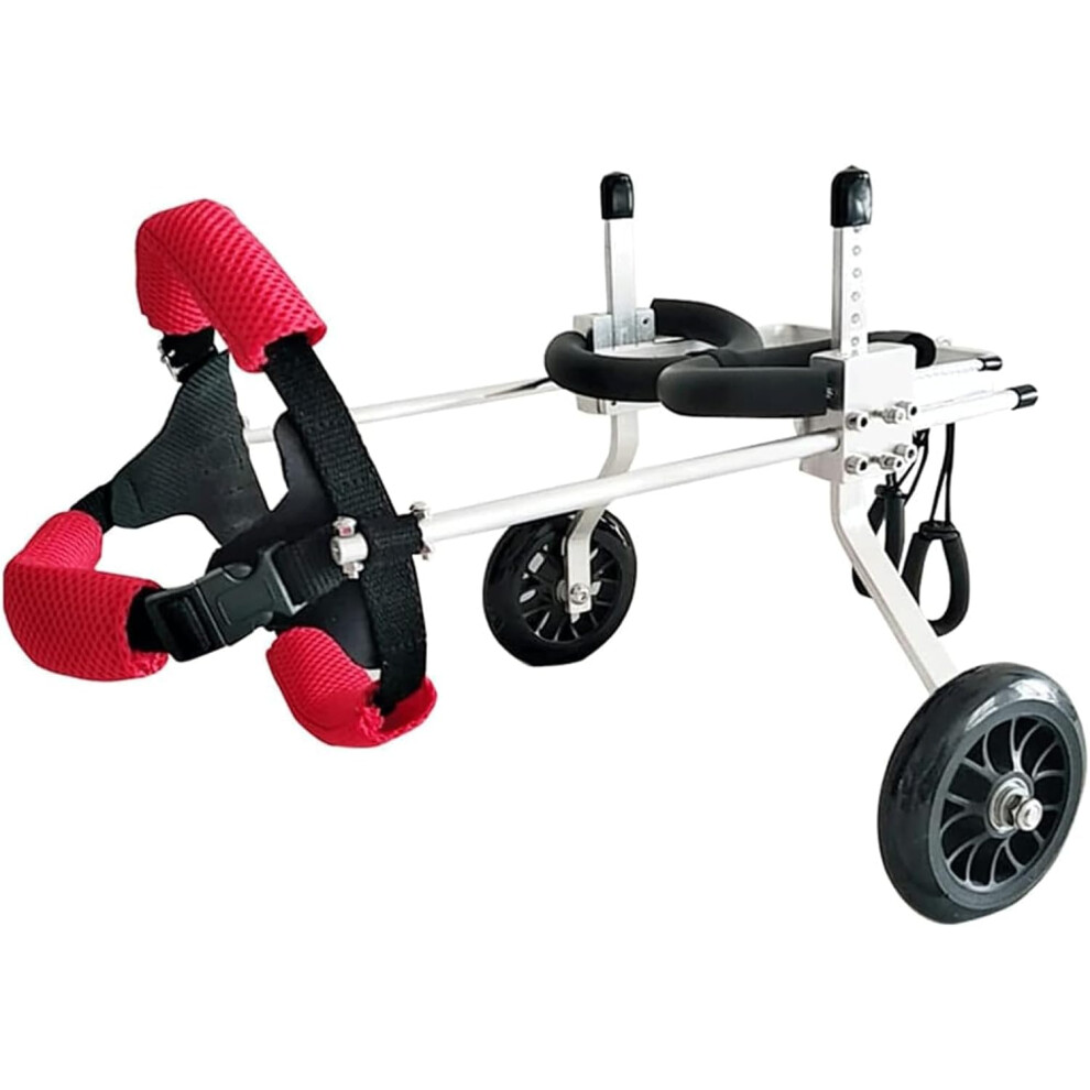 Dog Wheelchair, Adjustable Pet Wheelchair for Hind Legs, 2-Wheel Pet Mobility Scooter, Portable Canine Support Cart
