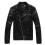 (Black, UK M=Tag L) Men's Leather Jacket Biker Jacket Fire Jacket Motorcycle Jacket Chopper Jacket 1