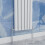 (1600x236mm Double Vertical) SIMPLE BATHROOMS White Oval Column Radiators 6
