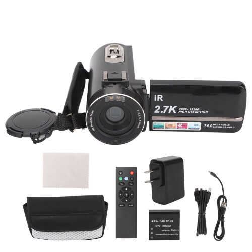 2.7K Video Camera with 3.0" IPS Screen, Night Vision, 16X Zoom, 8MP Sensor 1