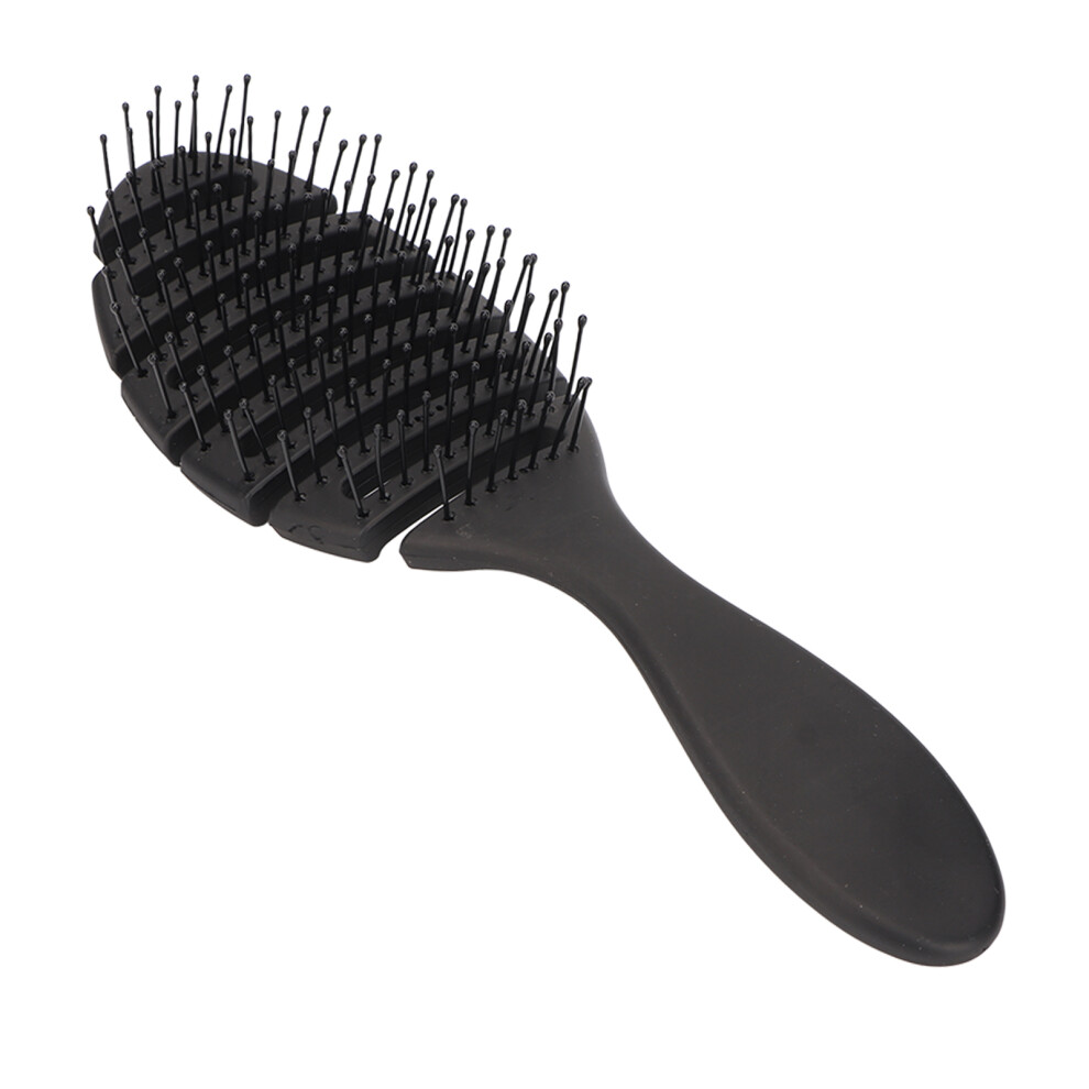 Black Professional Beard Detangler Brush With Hollow Design For Men