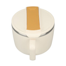 1200ml Stainless Steel Noodle Bowl with Spork & Lid Portable Ramen Cooker