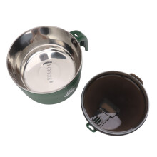 Stainless Steel Noodle Bowl 1300ML with Lid & Phone Holder, Green