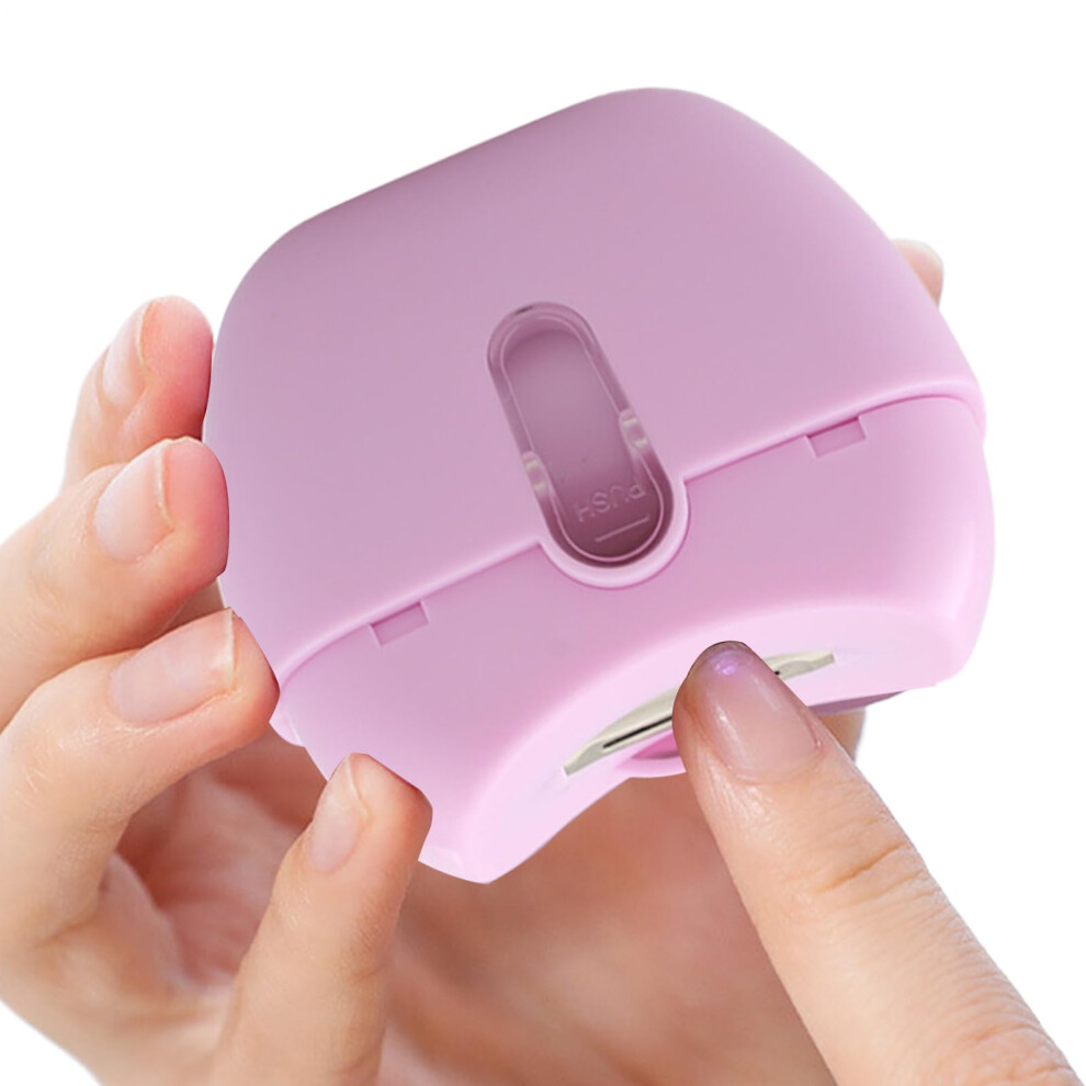 Pink Electric Nail Clipper With Automatic Nail File, Rechargeable Trimmer For Fingernails And Toenails, For Adults And Kids