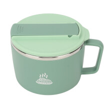 304 Stainless Steel Insulated Bowl with Lid Spork and Chopsticks
