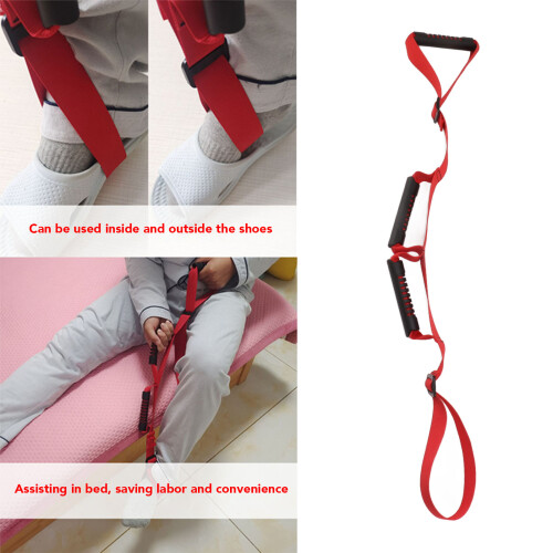 Ergonomic 40in Leg Lifter Strap with Multiple Loops for Elderly Aid 2