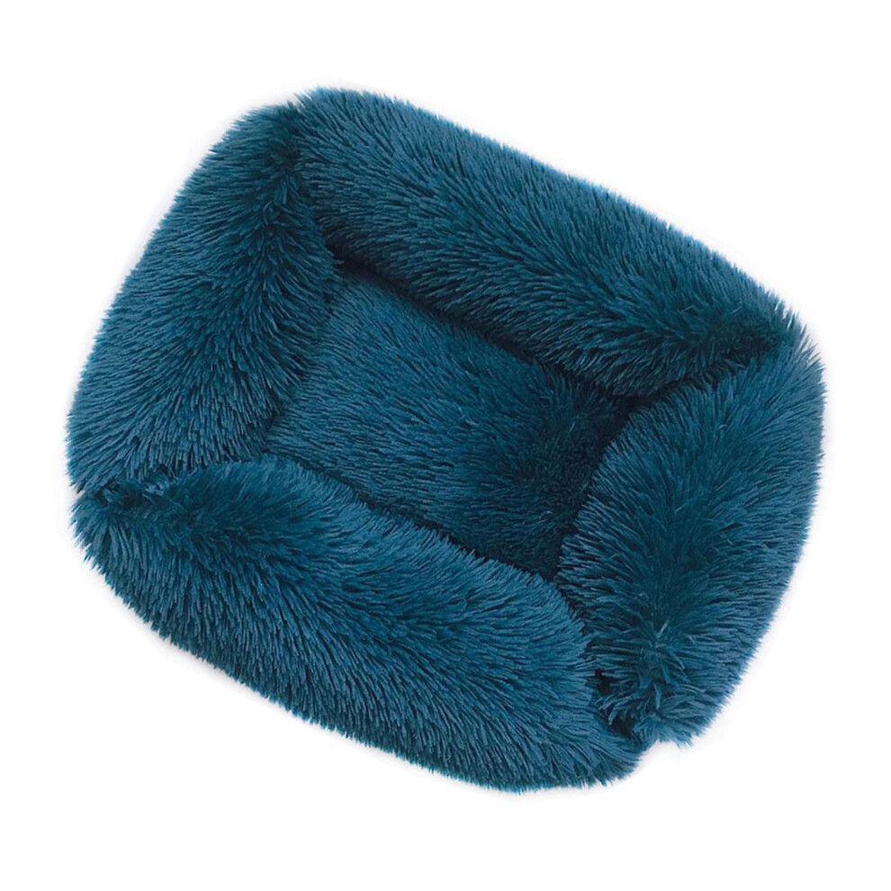 Soft Donut Dog Cat Bed, Cozy Plush Pet Cushion with Non-Slip Bottom, Navy Blue, Extra Small Size-image-OPC-PJHSMP5-NEW