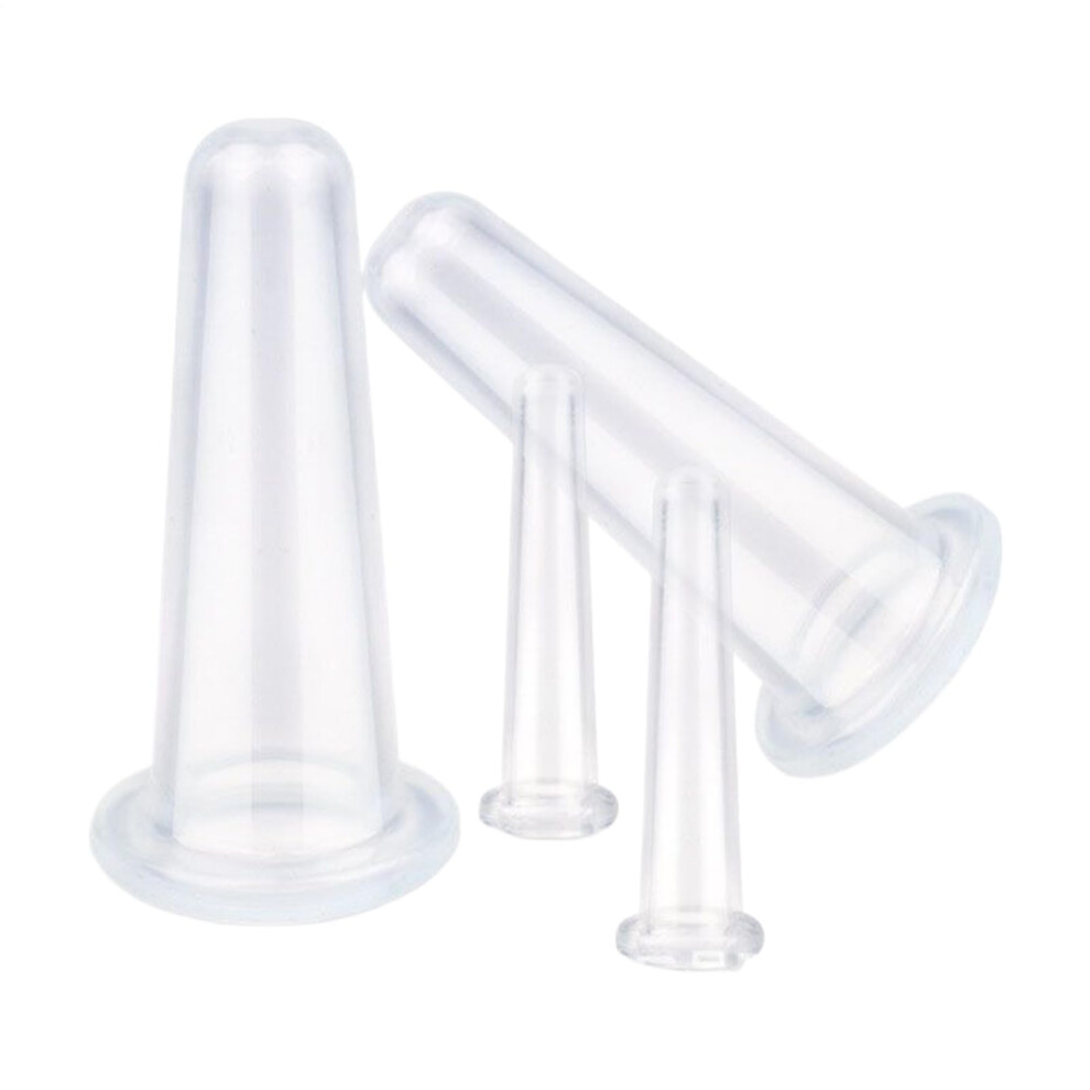 White Silicone Vacuum Suction Cups Set For Face Â Portable Massage Device For Relaxation, Ideal For Travel
