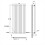 (1600x590mm Single Vertical) SIMPLE BATHROOMS White Oval Column Radiators 3