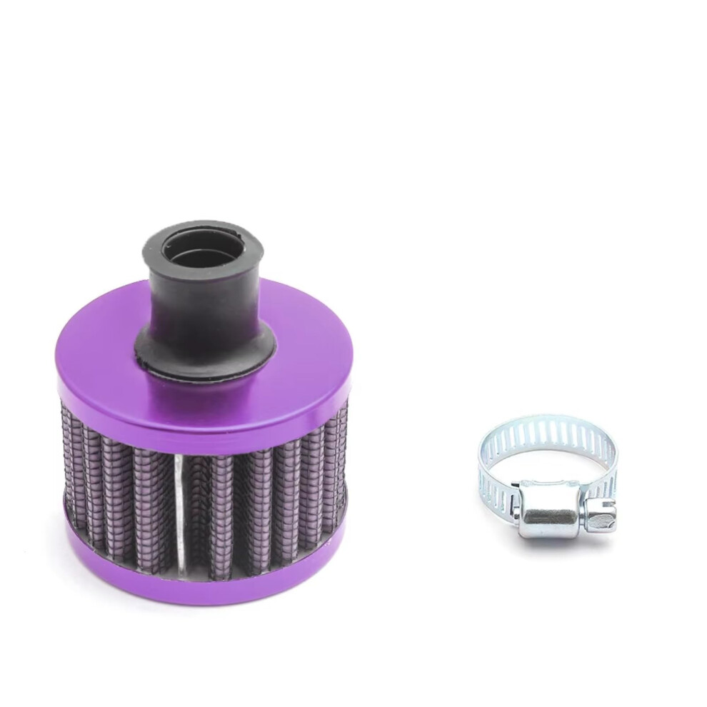 Universal 12Mm Motorcycle Air Intake Filter High Flow Crankcase Breather Cover Mushroom Style Purple 6482260547350